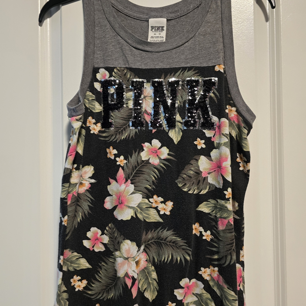 🌺Victoria's Secret Tropical Sequin Tank